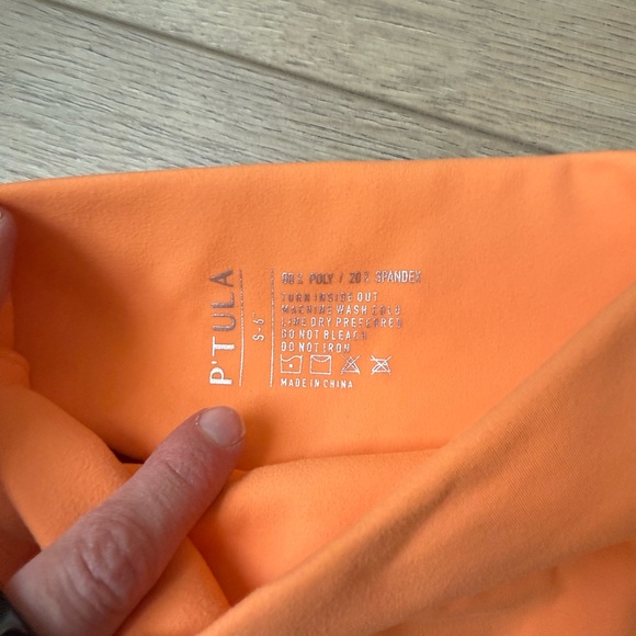 P'tula Women's Vibrant Orange Bike Shorts - Picture 2 of 4